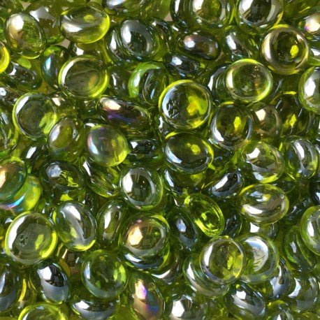 Mini Gotas de Vidrio 9-13mm Kiwi Diamante