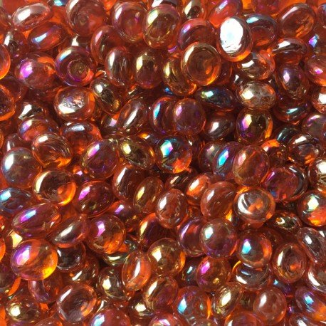 Verre Mosaique - glass mosaic -Glasmosaik-glasmozaïek-Mini Glasdruppels 9-13mm Diamantoranje - mosaicshop