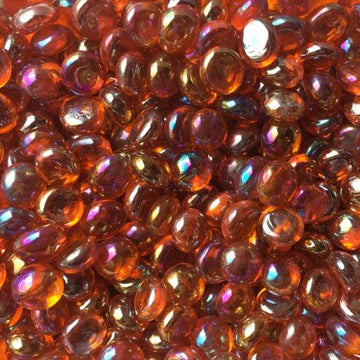 Verre Mosaique - glass mosaic -Glasmosaik-glasmozaïek-Mini Glasdruppels 9-13mm Diamantoranje - mosaicshop