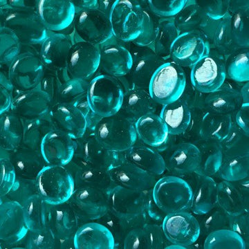 Verre Mosaique - glass mosaic -Glasmosaik-glasmozaïek-Mini Glasdruppels 9-13mm Kristalcyaan - mosaicshop