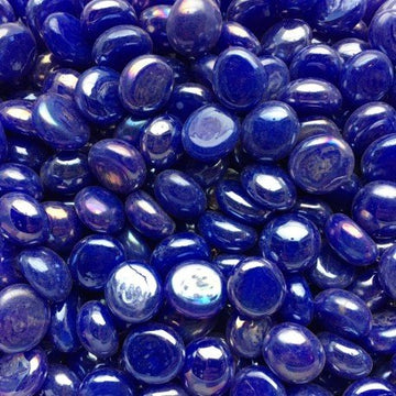 Verre Mosaique - glass mosaic -Glasmosaik-glasmozaïek-Mini Glasdruppels 9-13mm Opaalblauw - mosaicshop