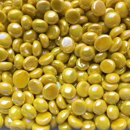 Glasnuggets 9-13mm  Opal-Gelb