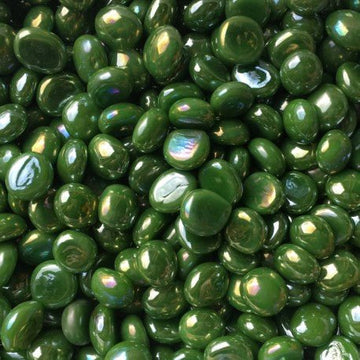 Verre Mosaique - glass mosaic -Glasmosaik-glasmozaïek-Mini Glasdruppels 9-13mm Opaalgroen - mosaicshop