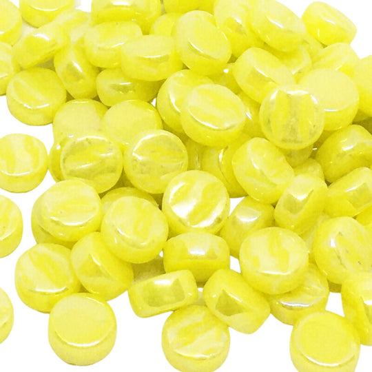 Dots Pearlised 8mm   Acid Yellow