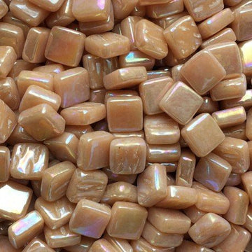 Verre Mosaique - glass mosaic -Glasmosaik-glasmozaïek-Ottoman Parelmoer 8mm Toffee - mosaicshop