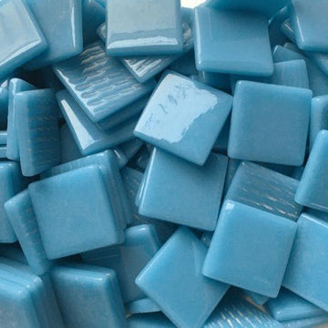 Verre Mosaique - glass mosaic -Glasmosaik-glasmozaïek-Pâte de Verre 25mm Blauw Meer - mosaicshop