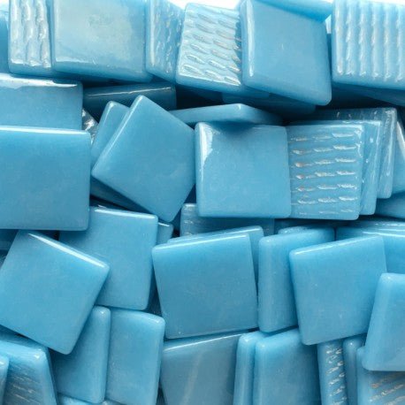 Pâtes De Verre 25mm Demi Turquoise