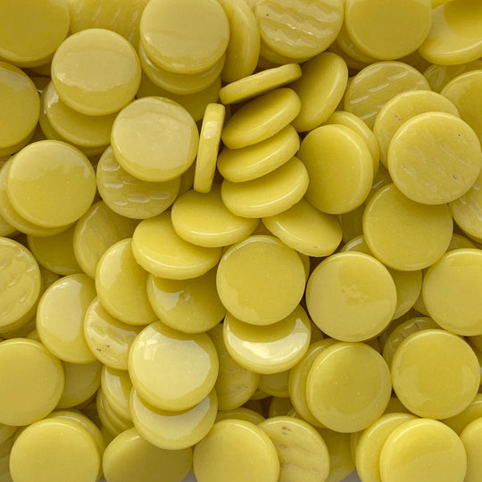Pastilles De Verre 18mm Jaune Opale