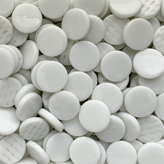 Pastilles De Verre 18mm Blanc Opale