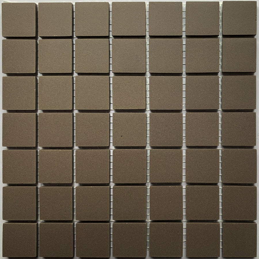 Winckelmans Anthracite – tessere di mosaico opache da 20x20 mm su rete