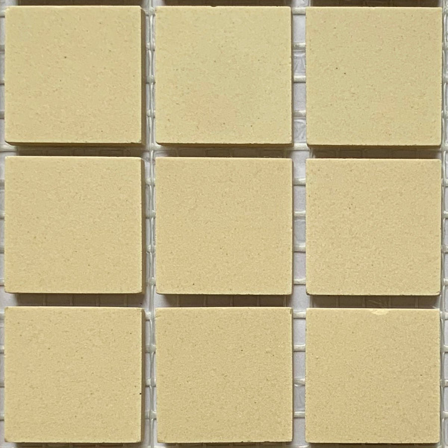 Winckelmans Ivoire – tessere di mosaico opache da 20x20 mm su rete