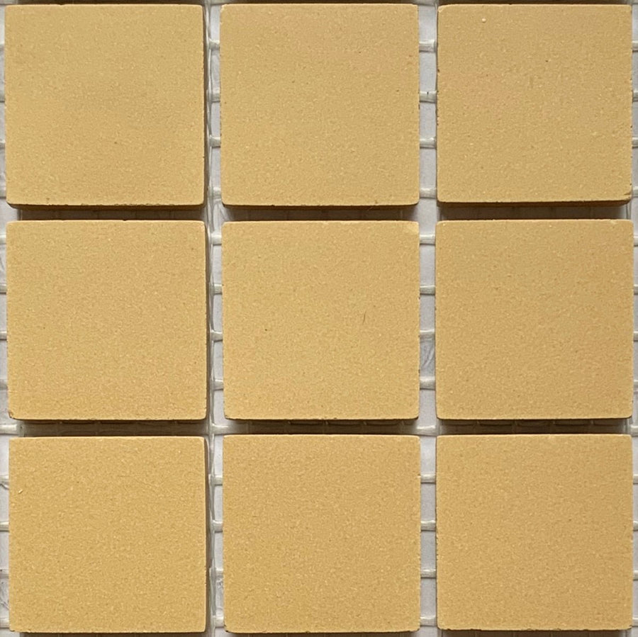 Winckelmans Jaune – matt 20x20 mm mosaic tiles on mesh